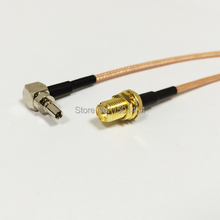 3G modem antenna extension CRC9 right angle switch RP SMA female pigtail cable RG316 for 3G HUAWEI E156 E160 NEW