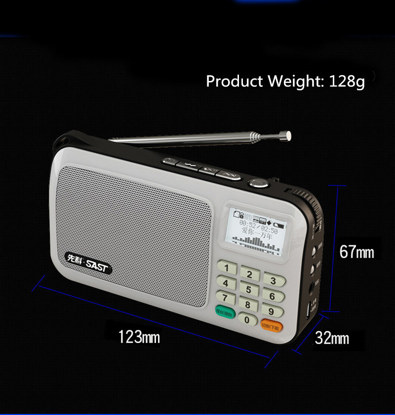 Wholesale Rechargeable Portable Mini Pocket Digital FM Radio With USB