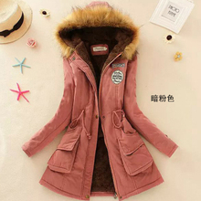 2015 new Winter Womens Parka Casual Outwear Military Hooded Coat Winter Jacket Women Fur Coats Woman Clothes manteau femme