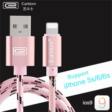 2016 Earldom Micro usb cable Leather buckle Nylon Braided mobile phones cables for iPhone 6 6s Plus 5s iPad mini / Samsung / HTC