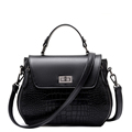 2016 Fashion New Handbag High Quality Crocodile print Shoulder Bag Solid Color Side Zippers Flap Bag