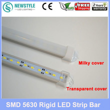 5PCS/Lot 7W 5630 LED Bar U Groove Light 50CM Non-Waterproof 72LEDs/M LED Rigid Strip DC 12V 5630 LED Tube Hard LED Strip