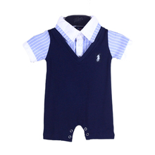 baby boy clothing 2016 summer font b plaids b font romper new born baby clothes ropa