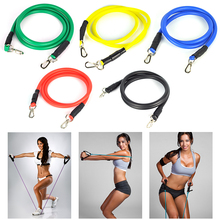 11Pcs/Set Fitness Equipment Resistance Bands Exercise Practical Elastic Training Rope Yoga Pull Rope Pilates Workout Cordages
