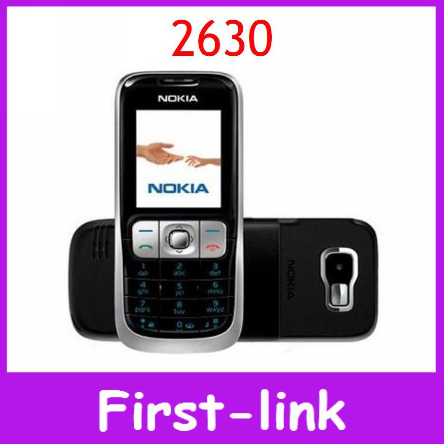 Unlocked Original nokia 2630 cell Phones 700mah Wholesale one year warranty FREE SHIPPING in stock