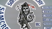 2015 New Sons Of Anarchy Patch BLUE TWILL STYLE Biker MC Patches For Clothes Back Full