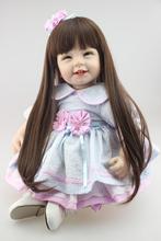 Silicone reborn toddler doll toys for girl, pre-sale lifelike princess dolls play house toy birthday christmas gift brinquedods
