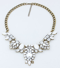 Vogue Jewelry Fashion 6 colors Brand Flower Choker Luxury Fashion Rhinestone Necklace For Women 2015 Newest