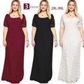Women Dress Plus Size 6l Long Maxi Lace Dresses 6xl 7xl 8xl 9xl 2016 Ukraine Elegant