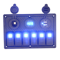 2016 Marine Boating Switch Panel Switches Car Dual USB Charger Cigarette Lighter Socket With Voltmeter Yacht