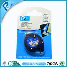 Black on white Dymo Plastic Tapes Used For DYMO LetraTag 91201 Series Printer