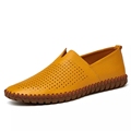 Genuine leather casual shoes men comfortable loafers brand men shoes soft breathable flats driving shoes plus