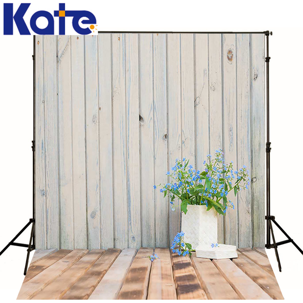 kate photographic background Wooden wall flower box backdrops newborn boy scenic customize 5x7ft