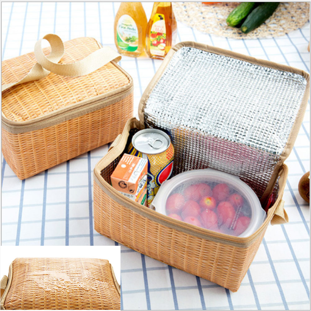 Portable Isolé Thermal Cooler Lunch Box Carry Tote Picnic Case Sac de Rangement d 