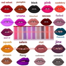 2016 Hot Sale 1Pcs New In Box Womens Makeup Velvet Lip Gloss The Original Liquid Matte Lipstick 24 Colors A0301