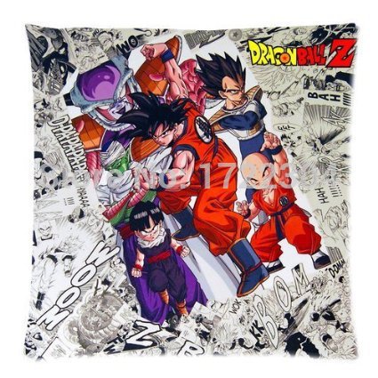 LUQI Japanese Anime Dragon Ball Z Warriors Cool Newspaper Throw Pillow Case 18x18 Inches Creative Bedding Pillow Slips