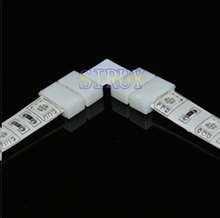 5sets lot LED RGB strip PCB board connector 10mm 4pin L type connector for 5050 5730