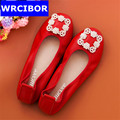 sale top Spring casual large size leather flat shoe mom shoes nurse shoes white non slip