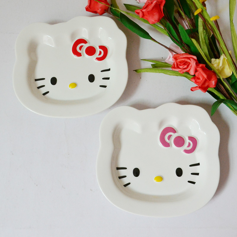 DE 1pc High quality porcelain hello kitty hellokitty ceramic dishware