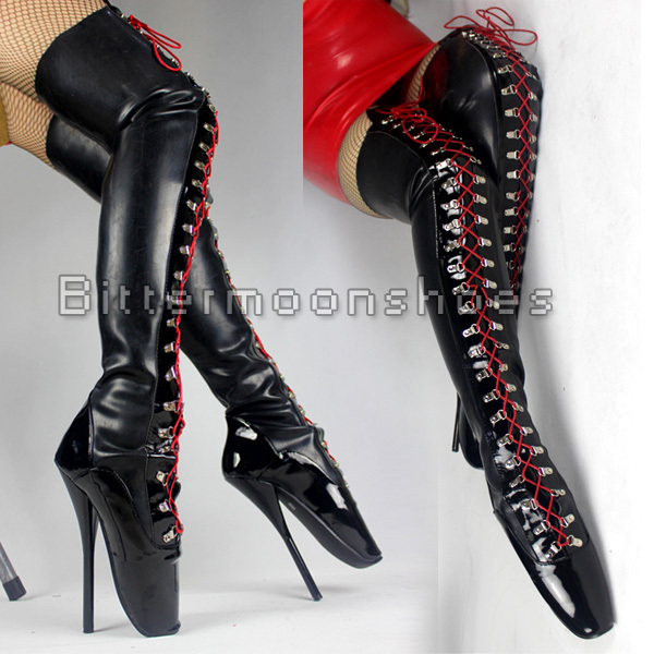 Online Buy Wholesale Latex Thigh High Boots From China Latex Thigh High