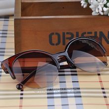 Fashion Vintage Sunglasses Retro Cat Eye Semi Rim Round Sunglasses for Men Women Sun Glasses Eyewear