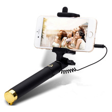2016 Mini Foldable Bluetooth Selfie Stick Tripod Monopod Wired Selfie Stick Selfie Camera Para For iPhone Samsung Android IOS