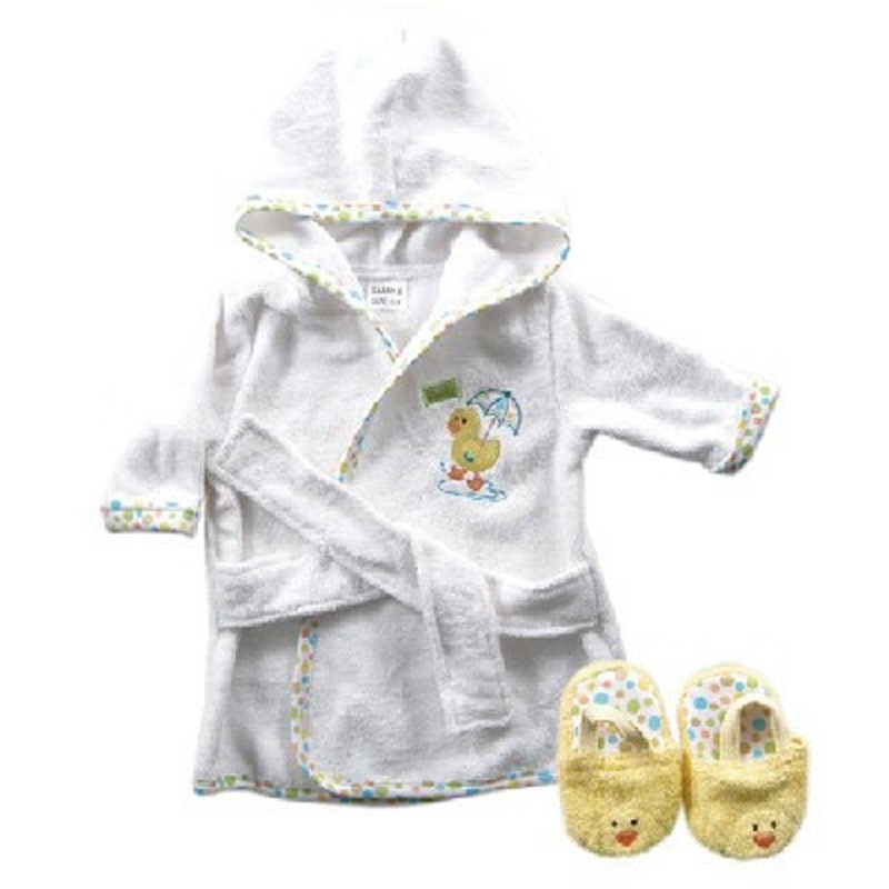 New Design Cotton Warm Baby Bath Robes Child Cartoon Baby Towel Character Kids Bath Towel Infant Hooded Towel Set (4)