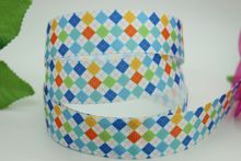 New 7/8” Free shipping tartan design printed grosgrain ribbon hairbow diy party decoration wholesale OEM 22mm P943