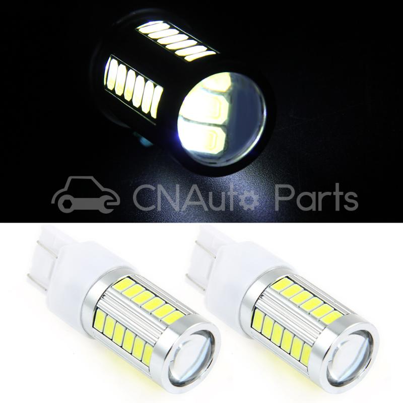 CARCHET 2x LED 5630 33 SMD T20 7443 7440 White 800LM Tail Brake Signal Parking Lights