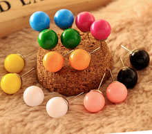 min $ 7 (mix order) Round candy sweet Elisha Japan Stud Earrings QQ candy circle earring simple fashion Earrings For Women