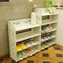 1Pcs White Wood Carving Shelf Storage