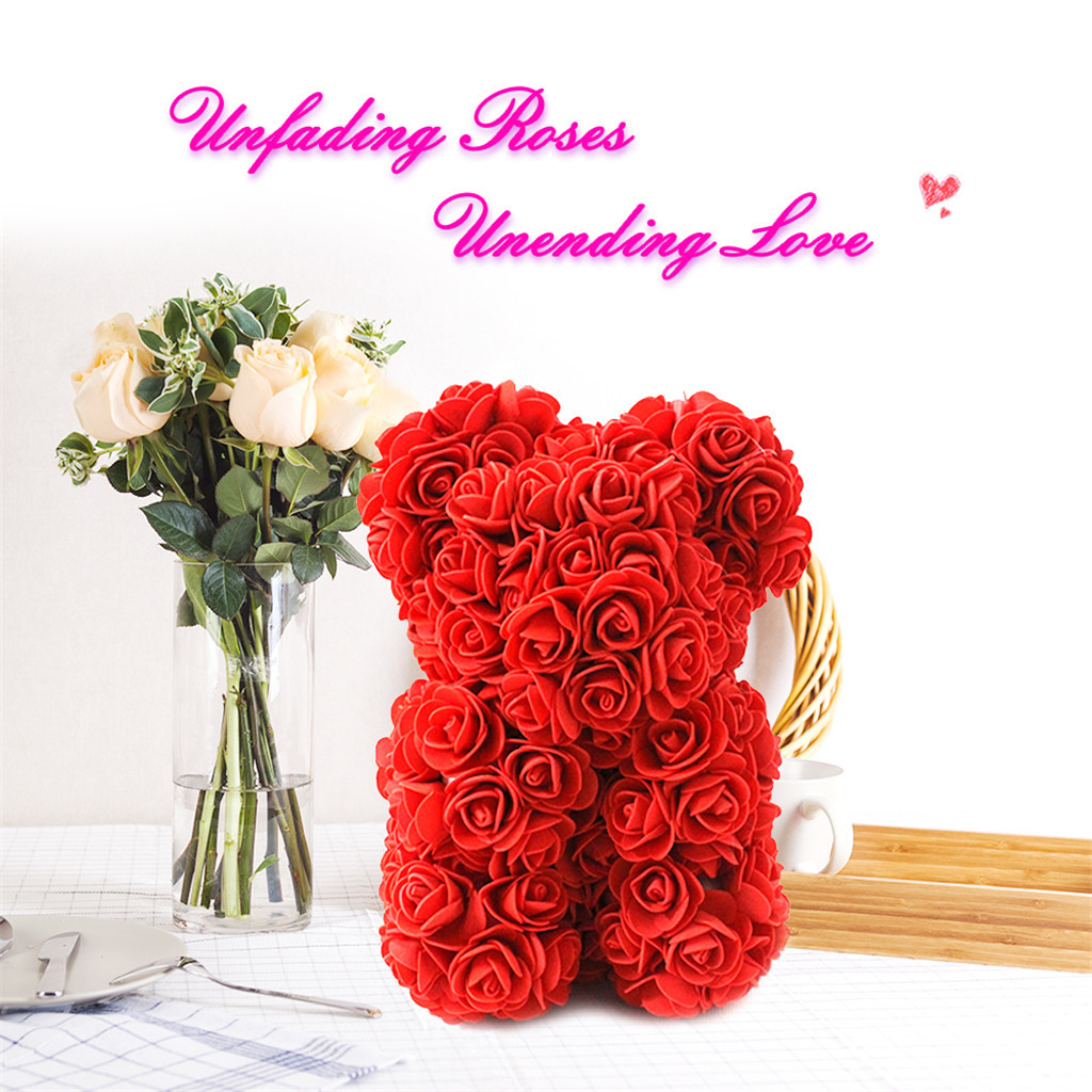 2020 Red Rose Bear Flower Teddy 9 Inch Gifts For Wedding Birthday