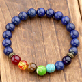 Cool Man Lava Rock Beaded Stretch Bracelets Mala Energy Bracelet Fashion Jewelry Best Gift