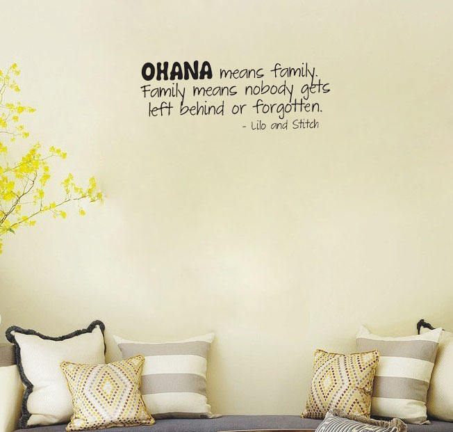 Stitch Ohana Family wall decals vinyl stickers home decor living room ...