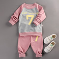 Baby Boy Girls Clothing Sets 2017 New Fashion Letter Printed Long Sleeve T shirt Pants Suit