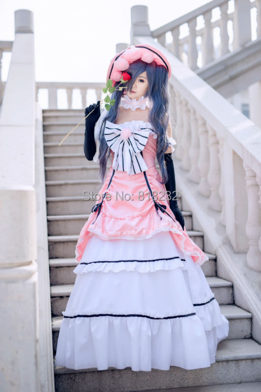 Black Butler Kuroshitsuji Ciel Phantomhive Maid Dress Uniform Outfit