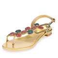 2016 Summer New Diamond Roman Women Casual Sandals Flip Flops Sweet Bohemian Style Clip Toe Large
