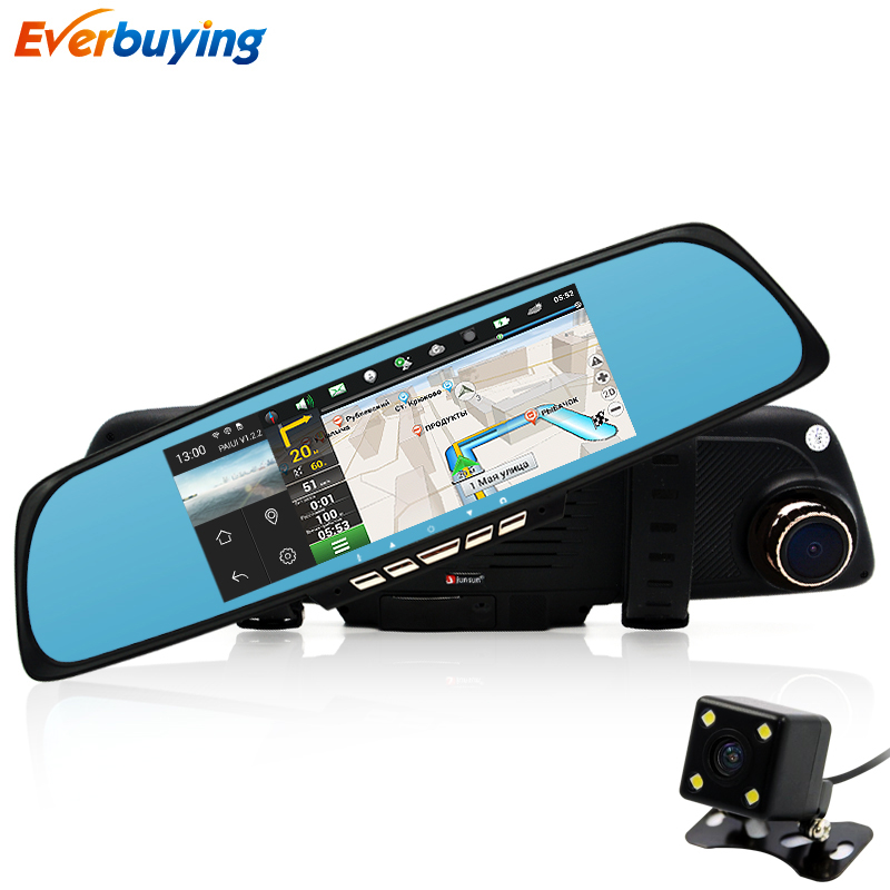 New Car DVR Camera Mirror Android with GPS Full HD 1080p Rearview Mirror with two Cameras Vehicle Blackbox dvr video recorder