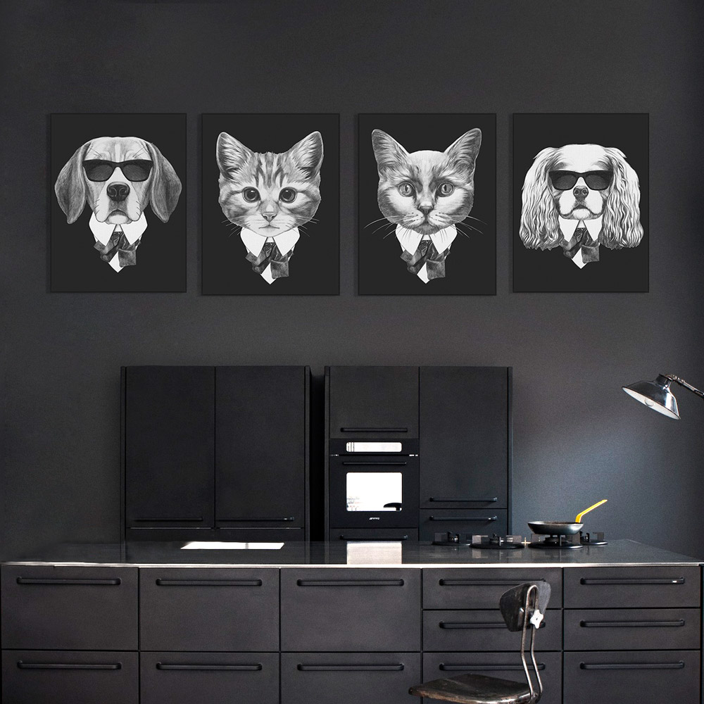 Online kopen wholesale black dog painting and uit china black dog ...