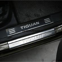 Side Inner Upper Door Sill Threshold Scuff Plate TRIM 8pcs for 2013 2015 Volkswagen Tiguan Accessories