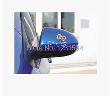 10 x Rear View Mirror Car Stickers hello Kitty Car Decal for Tesla Ford Chevrolet Honda