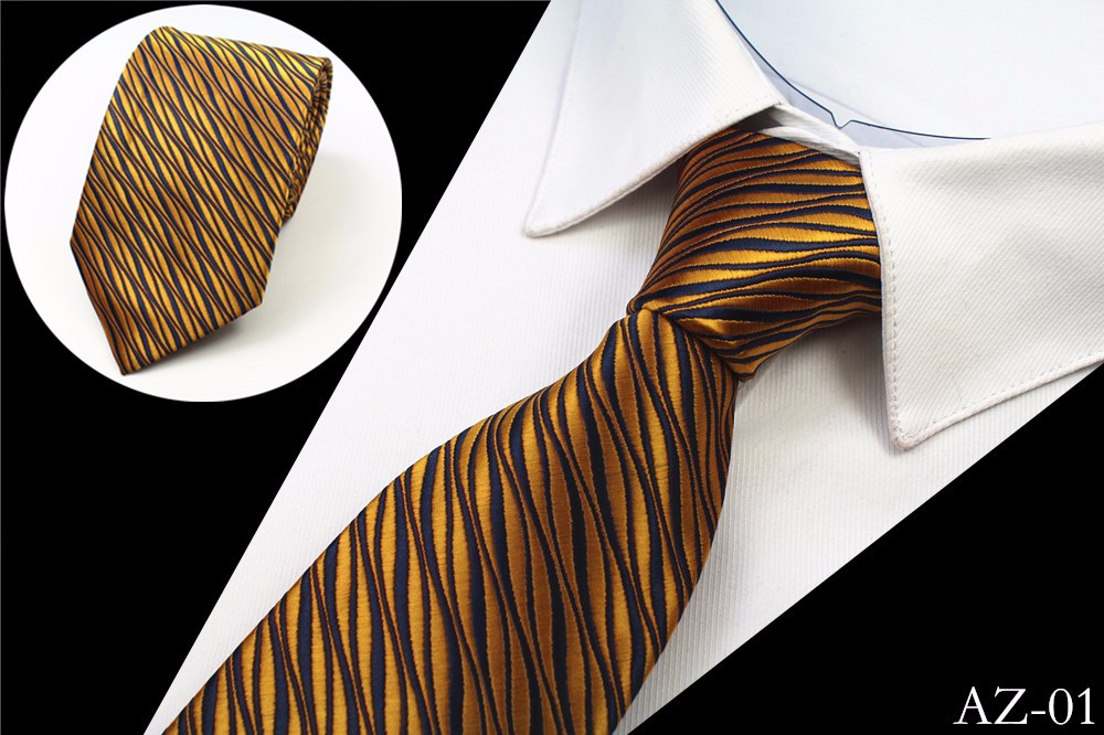 NEW Men/'s 100/% Silk Neck Tie Only pattern formal wedding party Gold 03