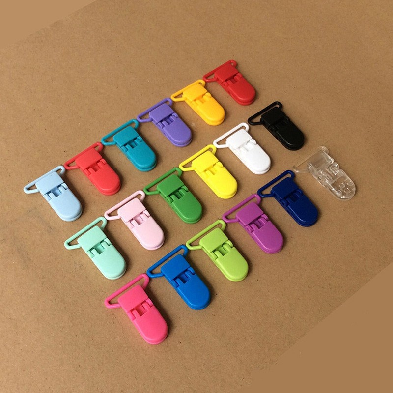 new 2015 KAM Plastic Clip Plastic Pacifier Clip kid Transparent Soother Clip For Baby Mix Colors 20mm cute hot sale New designs (2)