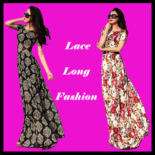 2015 casual lace summer long dress womens maxi vestidos fashion short ...