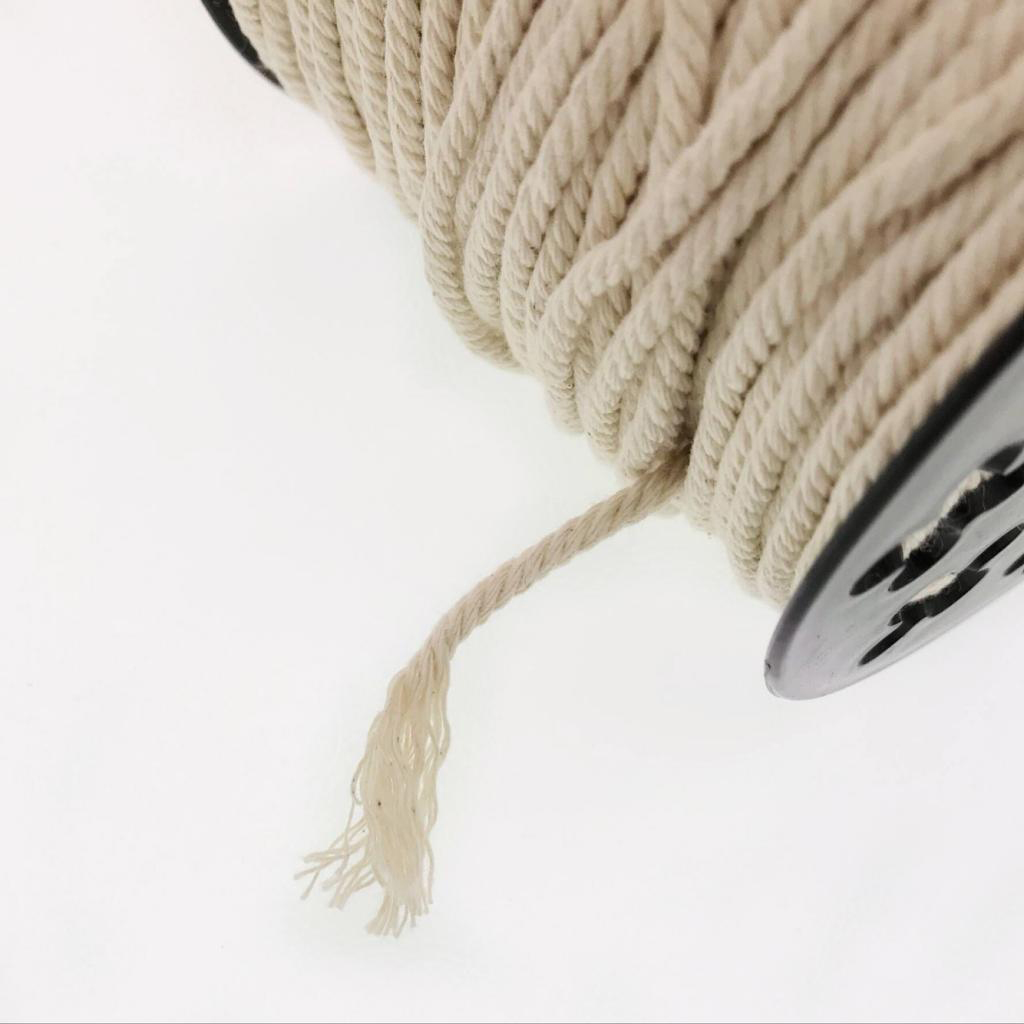 Cotton Rope Sash Cord Twine Natural Braided Cord 3sizes Cotton Craft Rope String