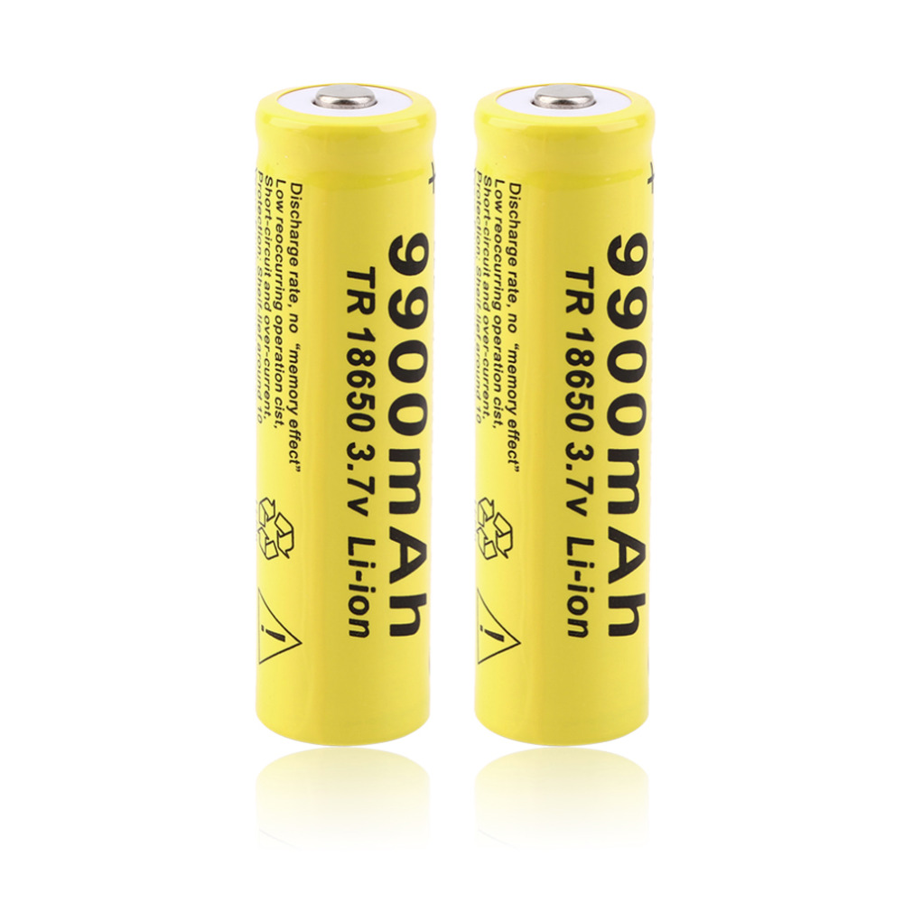 Good Selling 2PCS TR 18650 3.7V 9900mAh Capacity Rechargeable Li ion