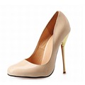 large size 43 44 45 46 47 48 49 50 women round toe metal stiletto high