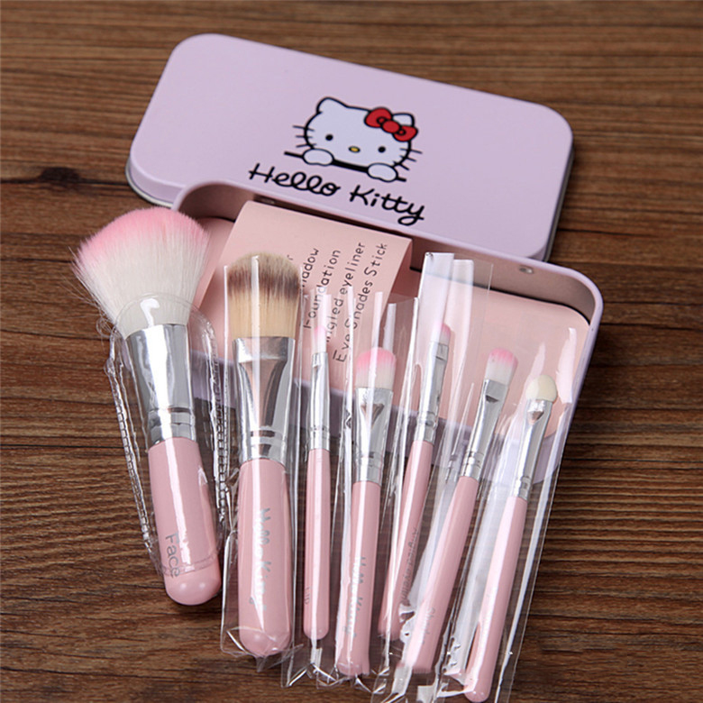 Hot sale Hello kitty 7pcs Makeup Brushes Set Professional Makeup