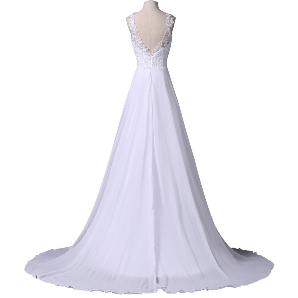 long tail wedding gown