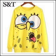 2015-harajuku-Women-Casual-Sweatshirts-kawaii-Character-hoodies-tracksuit-SpongeBob-Smiley-Print-Sweatshirts-Pullover-tracksuits